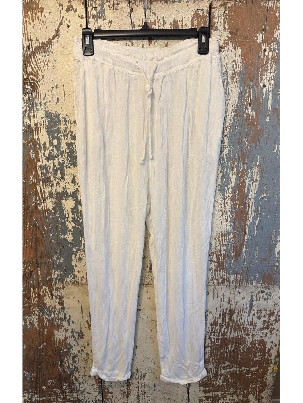 Blue Life white lounge beach womens pants, size Small